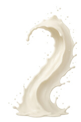Milk splash wave, vertical 9:16, isolated