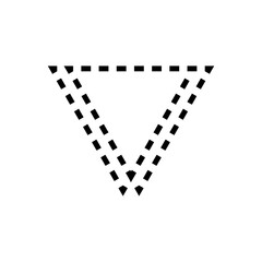 Triangle clip art design on plain white transparent isolated background for card, shirt, hoodie, sweatshirt, apparel, tag, mug, icon, poster or badge