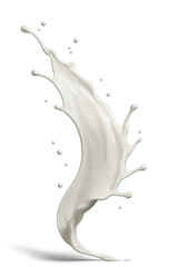 Milk splash wave, vertical 9:16, isolated