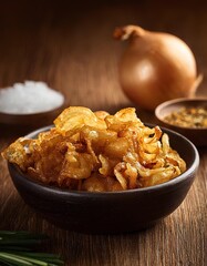 Aesthetic image with the theme of fried onions