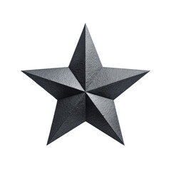 Fototapeta premium Dark gray star, textured, 3D rendering