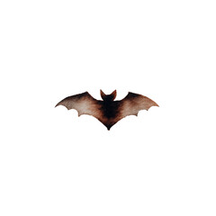 Naklejka premium Halloween watercolor bat isolated on transparent background