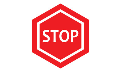 Stop Sign Icon – Alert, Safety, and Restriction Vector