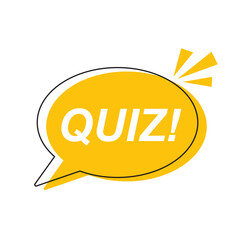 Quiz with speech bubble symbols