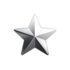 Obraz premium Shiny silver star, five-pointed