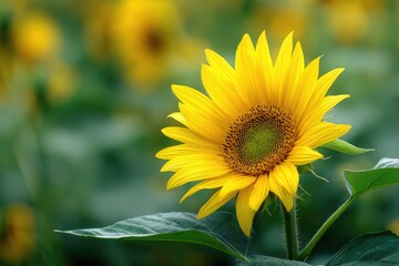 Obraz premium Close-up of a sunflower in a field