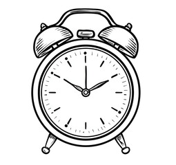 Vintage alarm clock graphic