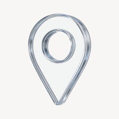 Transparent glossy location pin