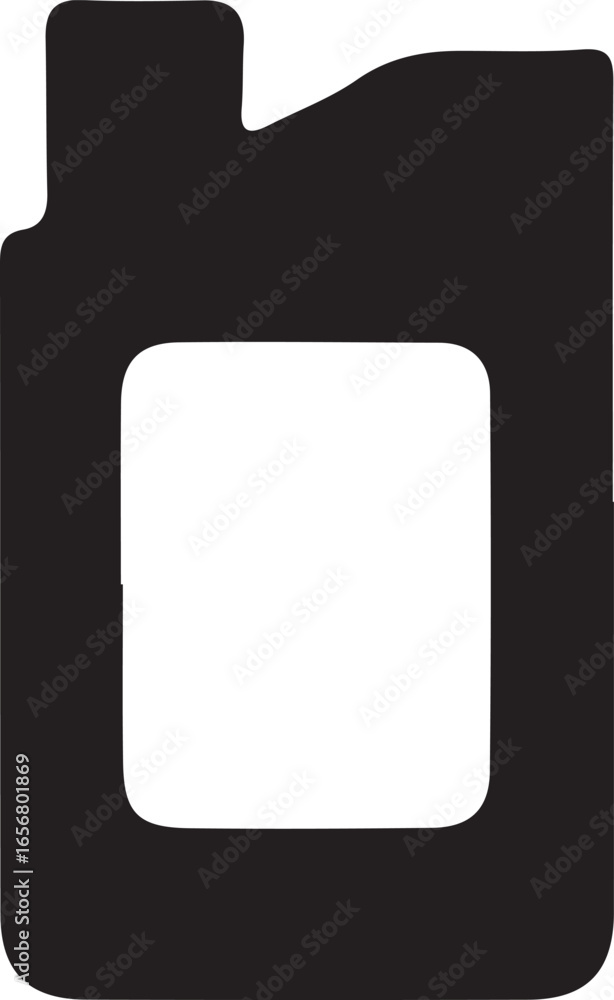 Aufkleber black and white vector graphic of an empty container ideal for product mockups and design templates