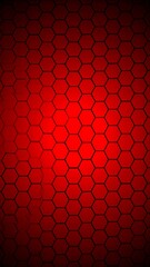 Red hexagon grid background