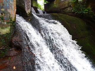 Waterfall at Sant's Brook, Rugeley, Staffordshire