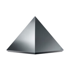 Fototapeta premium Gray metallic pyramid, sharp angles