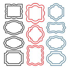 Fototapeta premium Ornate decorative frames border vintage