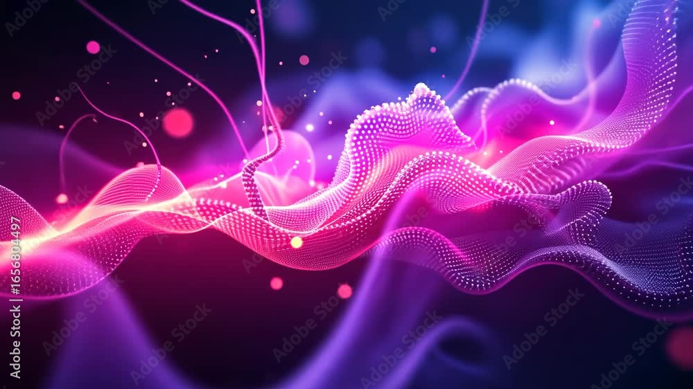 Poster digital waves of vibrant colors, creating a mesmerizing abstract display.