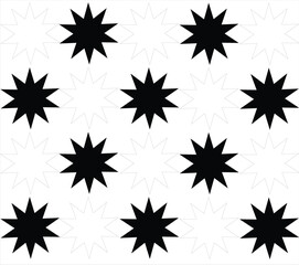 Seamless Wallpaper Pattern Black and white graphic design vector shape