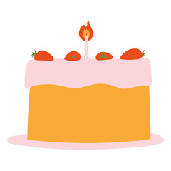 Birthday cake flat