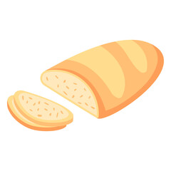 Bread loaf sliced flat