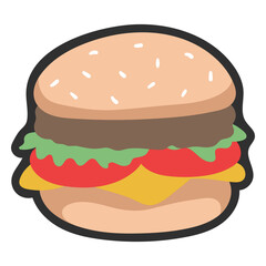 Burger color stroke