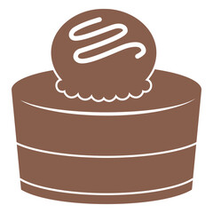 Cake dessert cut out chocolate