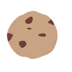 Chocolate chip cookie flat