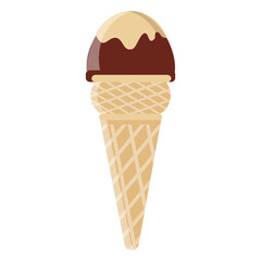 Cone chocolate ice cream