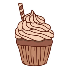 Cupcake color stroke sweets