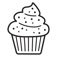 Cupcake sprinkles swirl topping large stroke