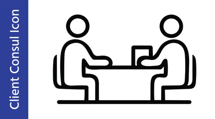 Client Consultation Service Icon Set – Business Support Vector