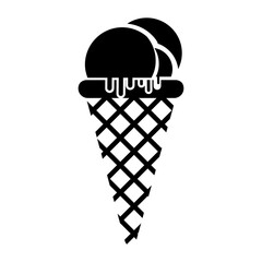 Dessert ice cream black