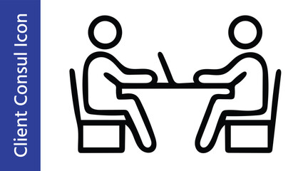 Client Consultation Service Icon Set – Business Support Vector