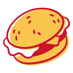 Duotone hamburger