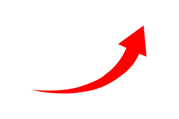 red arrow on white background,
Read Curve Arrow Icon on Transparent Background | Flat Style Direction Symbol for Website, Logo, App & UI