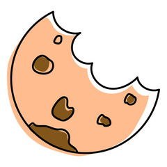 Gingerbread cookie chocolate flat