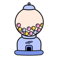 Gumball machine color stroke