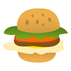 Hamburger funny cartoon