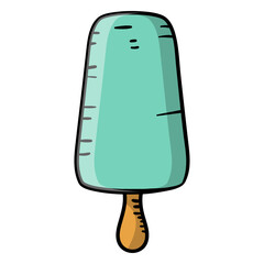 Hand drawn stick ice cream