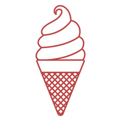 Ice cream cone in the form of a swirl