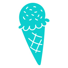 Ice-cream cone minimalist drawing