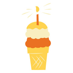 Ice cream flat mid century