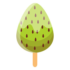 Ice cream on stick flat