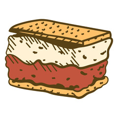 Ice cream sandwich color stroke