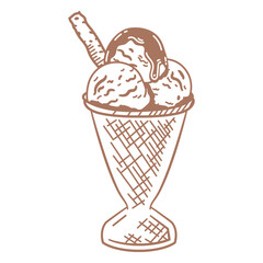 Ice cream high contrast