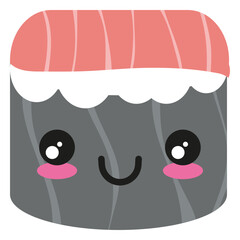 Kawaii face tuna sushi roll