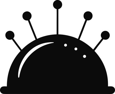 recommend clip art: Pin Cushion Icon Silhouette Vector Illustration Black