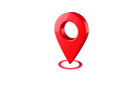  3D Red Map Pin for Location and Travel