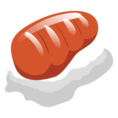 Sake salmon sushi icon