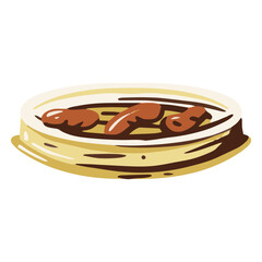 Sausages food illustration
