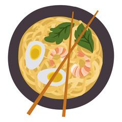 Shrimp ramen flat