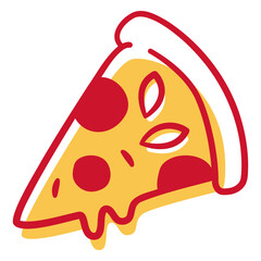 Slice of pizza duotone