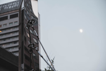 六甲アイランド、港町に隣接した住宅街の夜景、神戸、日本